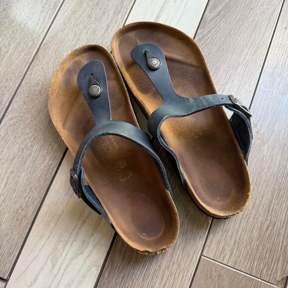 Birkenstock Gizeh Navy Blue Leather Sandals EU 40 US Women’s 9–9.5 main image 7